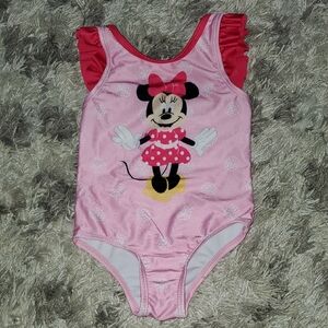 Disney Baby Minnie Mouse Toddler Girl One Piece Swim Suit Size 18 Months